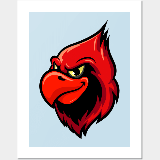 Redbird Wall Art by Arch City Tees